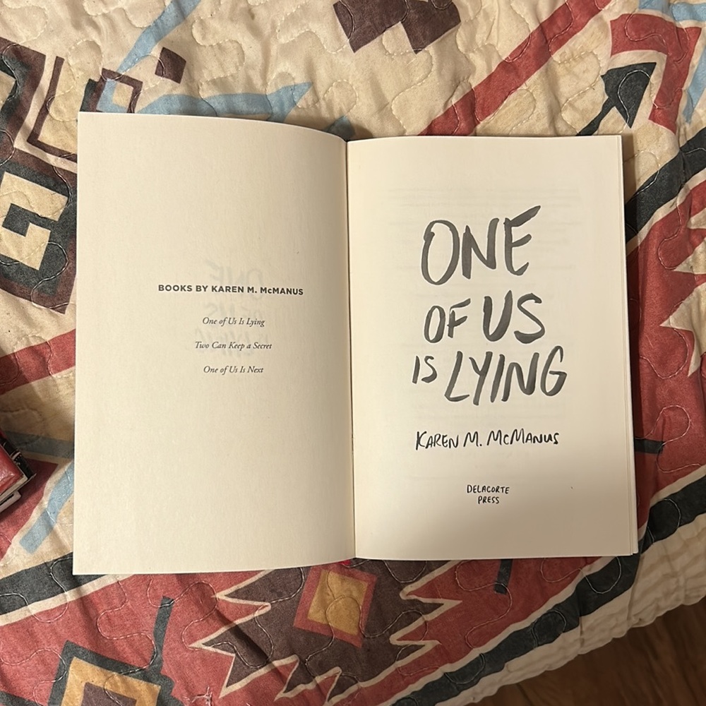 One Of Us Is Lying Hardcover Book